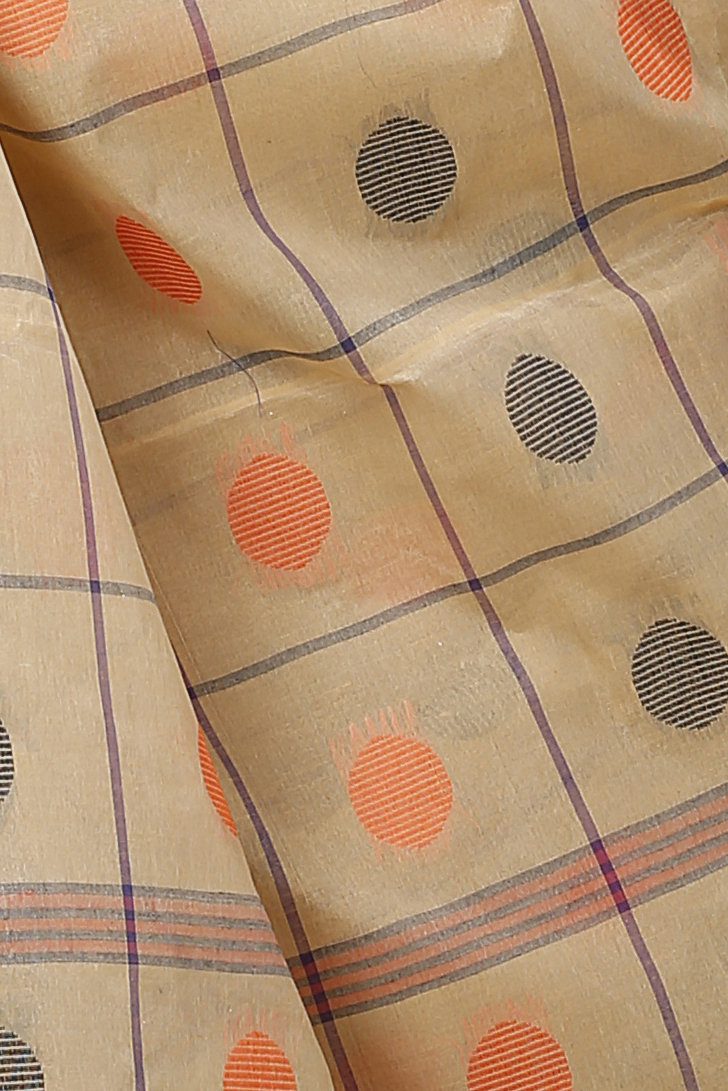 Light Brown Pure Cotton Rebeka Tant Saree (1009)